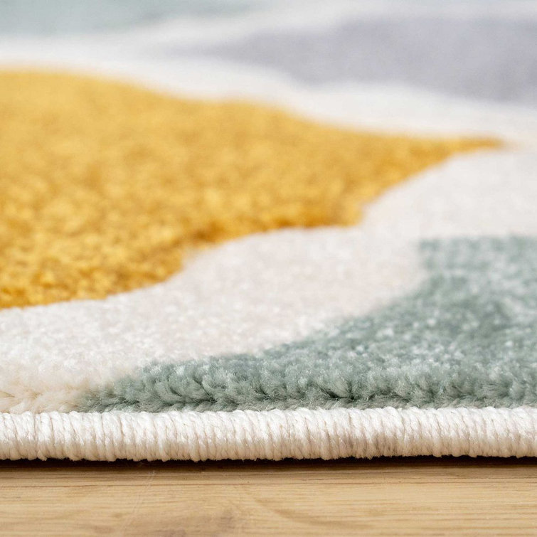 Corrigan Studio Radstock Power Loom Pink/Yellow/Blue Rug Wayfair.co.uk